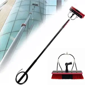 Brosse Nettoyage Panneaux Solaires Rétractable 18FT - Vitres & Toits