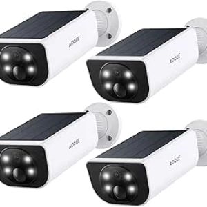 Caméra de Surveillance Extérieure 2K Solaire sans Fil avec Détection IA
