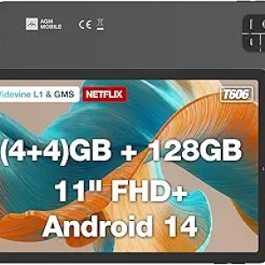 Tablette AGM PAD T1 11 pouces Android 14 - Écran FHD+ 1920x1200, 8GB RAM, 128GB + 1TB