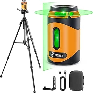 Niveau Laser 360° CIGMAN avec Trépied - Vert Autonivelant 100ft