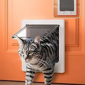 Chatière Intérieure X-Large 4 Modes - Porte Chat Magnétique jusqu'à 25 kg