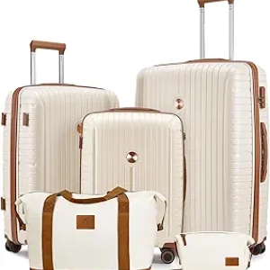 Ensemble de 5 Valises Joyway - Trolley Cabine Rigide TSA, Roues Silencieuses