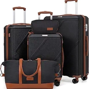 Ensemble Valises 5 Pièces avec Serrure TSA - Bagages Rigides Légères
