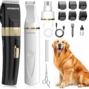 Tondeuse Chien Professionnelle + Meuleuse Ongles - Kit Complet Silencieux