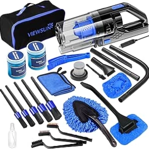 Kit Nettoyage Voiture Complet Viewsun - Aspirateur + Accessoires Détailing