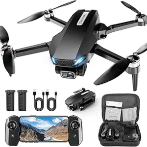 Drone avec Caméra 2K FPV - Moteur Brushless, Pliable, 32min Vol - Idéal Enfants & Débutants