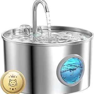 Fontaine à Eau pour Chat 2.2L Inox - Distributeur Silencieux