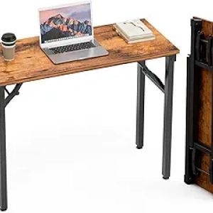 Bureau Pliable 35.8" - Table Ordinateur Gain de Place pour Petit Espace