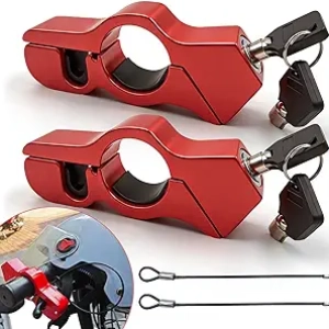 Antivol Moto 2 en 1 : Bloque Guidon & Casque - Protection Complète
