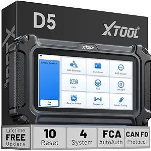 XTOOL D5 : Diagnostic Auto OBD2 4 Systèmes avec Reset EPB et Mise à Jour Gratuite