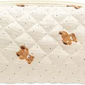 Trousse de Maquillage Vintage Matelassée PAZIMIIK - Pochette Cosmétique Femme