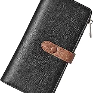 Portefeuille Femme BOSTANTEN Cuir RFID - Grand Capacité Trifold