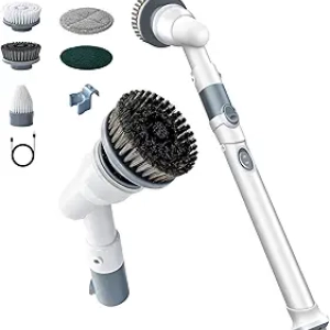 Brosse de Nettoyage Électrique Spin Scrubber Étanche - Poignée Télescopique