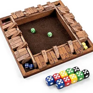 Jeu Shut The Box ROPODA 12 Chiffres - Jeu de Société Bois Familial