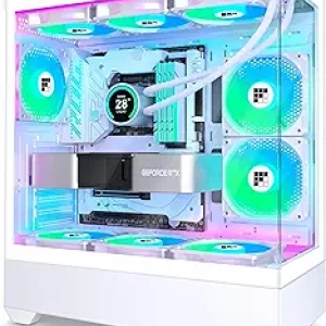 Boîtier PC Gaming ATX F1 FOIFKIN - 6 Ventilateurs ARGB PWM, Verre Teinté, Support 360mm