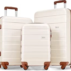 Set 3 valises ABS rigides avec serrure TSA et roues pivotantes