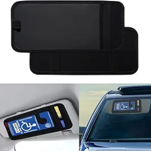 Porte-Badge Handicap Voiture - Lot de 2 Supports Pare-Soleil
