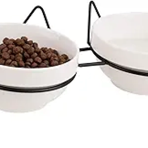 Gamelle Chat Surélevée Inclinée - Bol Double Céramique Anti-Vomissement