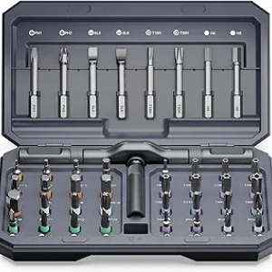 Tournevis Magnétique 42 en 1 AMIR - Kit Complet avec Manche Cliquet