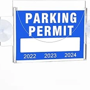 Porte-vignette de parking voiture avec ventouse - Acrylique transparent