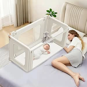 Lit Cododo 2 en 1 Convertible - Berceau Bébé avec Filet Anti-Moustiques