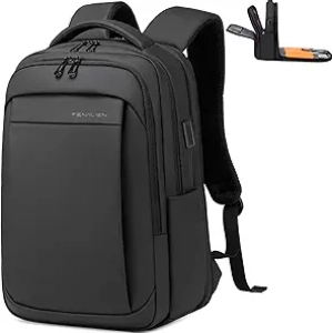 Sac à dos voyage extensible 26-36L avec port USB - Noir