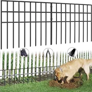 Clôture de Jardin Anti-Fouisseur 42,5m - 30 Panneaux Barrière Chien Lapin