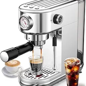 Machine à Espresso Professionnelle 20 Bar avec Mousseur à Lait Automatique