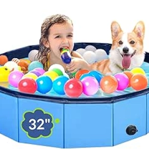 Piscine Pliable pour Chien - Dog Pool 32x8in Plastique Rigide
