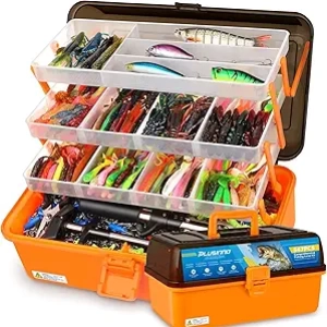Boîte de Pêche 4 Étages 547 Pièces - Kit Complet Leurres, Hameçons et Accessoires