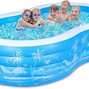 Piscine Gonflable Familiale 102x63x27 cm - Grand Bassin Extérieur avec Sièges
