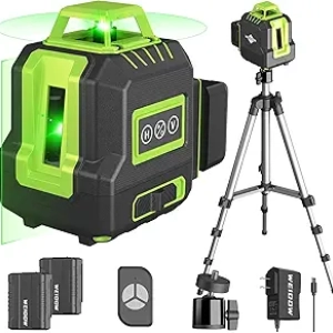 Niveau Laser 360° avec Trépied 40" - Auto-nivelant Vert Professionnel
