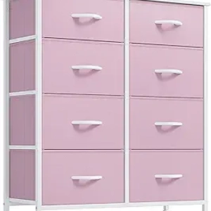 Commode 8 Tiroirs YITAHOME - Meuble Rangement Tissu Gris