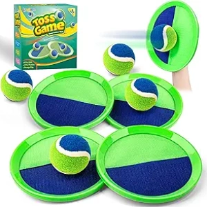 Jeu de Lancer et Attraper - 4 Raquettes et Balles pour Enfants et Adultes