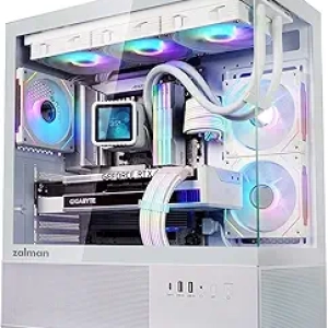 Boîtier PC Gaming Zalman Chronix ATX avec 3 Ventilateurs ARGB et Panneau Verre Panoramique