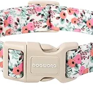 Collier pour Chien Fleur Coton Rose - Petit/Moyen Chien Été