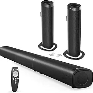 Soundbar 100W Bluetooth 5.3 - Barre de Son Détachable 2 en 1 pour TV Smart