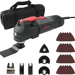 Outil Oscillant ZKH 3.2 Amp - Scie Multi-Outils 10000-22000 OPM + 26 Accessoires