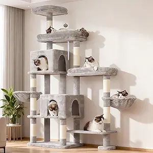 Arbre à Chat 70 Pouces Hey-brother - Tour Géante avec Griffoirs Sisal pour Grands Chats