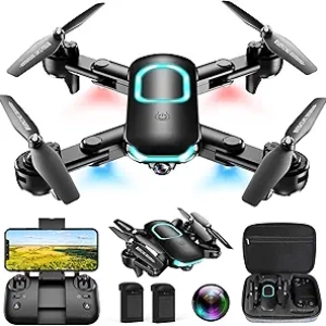 Drone Pliable 1080P pour Débutants - Caméra HD avec 2 Batteries