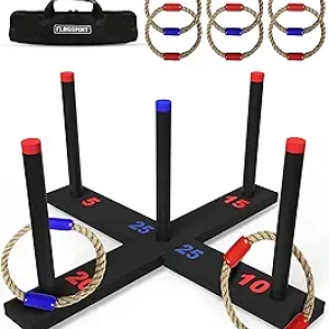 Jeu de Lancer d'Anneaux Premium - 6 Anneaux à Perles pour Enfants et Adultes