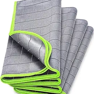 Chiffons Microfibre Airlab - Séchage Auto & Nettoyage Vitres sans Traces (Lot de 4)