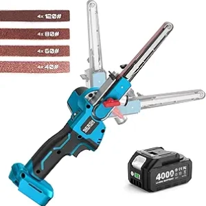 Ponceuse à Bande sans Fil SEESII - Moteur Brushless, Batterie 4.0Ah, 6 Vitesses