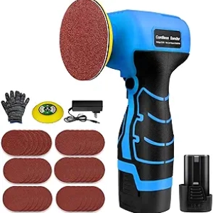 Ponceuse électrique sans fil 16.8V - 36 disques abrasifs inclus