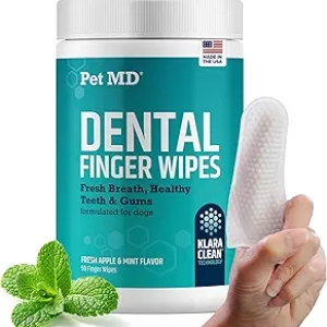 Lingettes Dentaires pour Chien Pet MD - Détartrage et Nettoyage des Dents