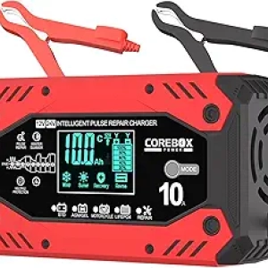 Chargeur Batterie 10A 12V/24V Intelligent avec Compensateur Température
