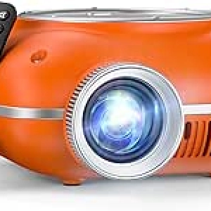 Mini Projecteur Portable 1080P HD avec Bluetooth - Cinéma Maison Orange