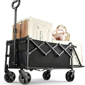 Chariot de Plage Pliable 350kg - Tout Terrain avec Roues XXL