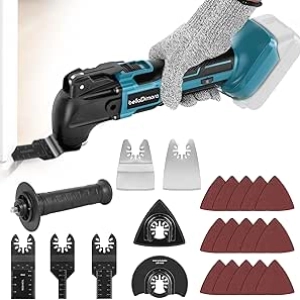 Outil Multifonction Oscillant sans Fil Compatible Makita 18V - 23 Accessoires