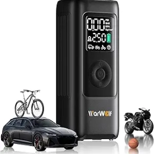 Compresseur Air Portable 160PSI WARWOLF - Pompe Gonfleur Voiture, Moto, Vélo